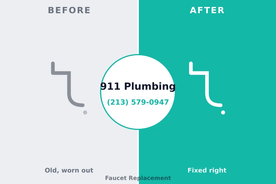 Before and after: plumbing repair North Arlington, NJ